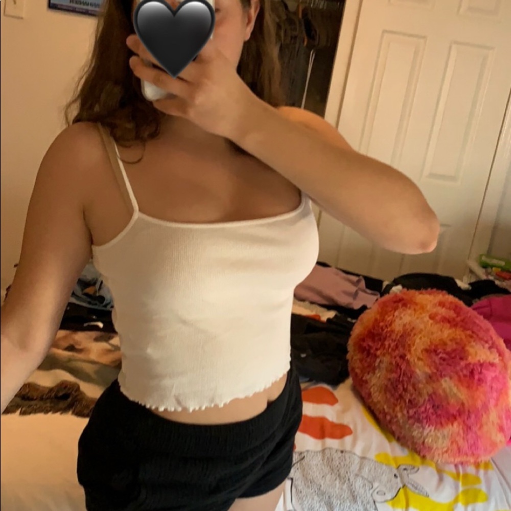 White H&M Cropped Tank Top